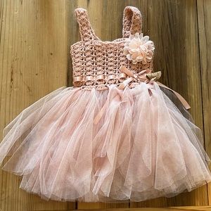 Pink newborn photoshoot dress